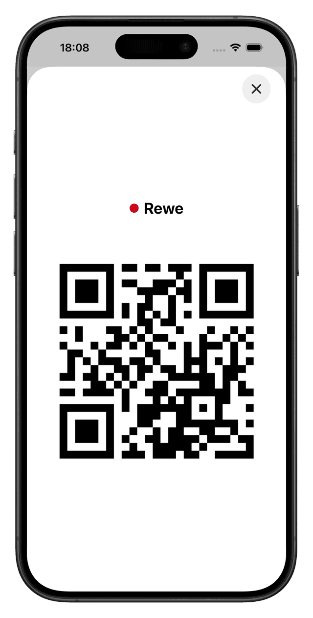 Loyalty card QR code
